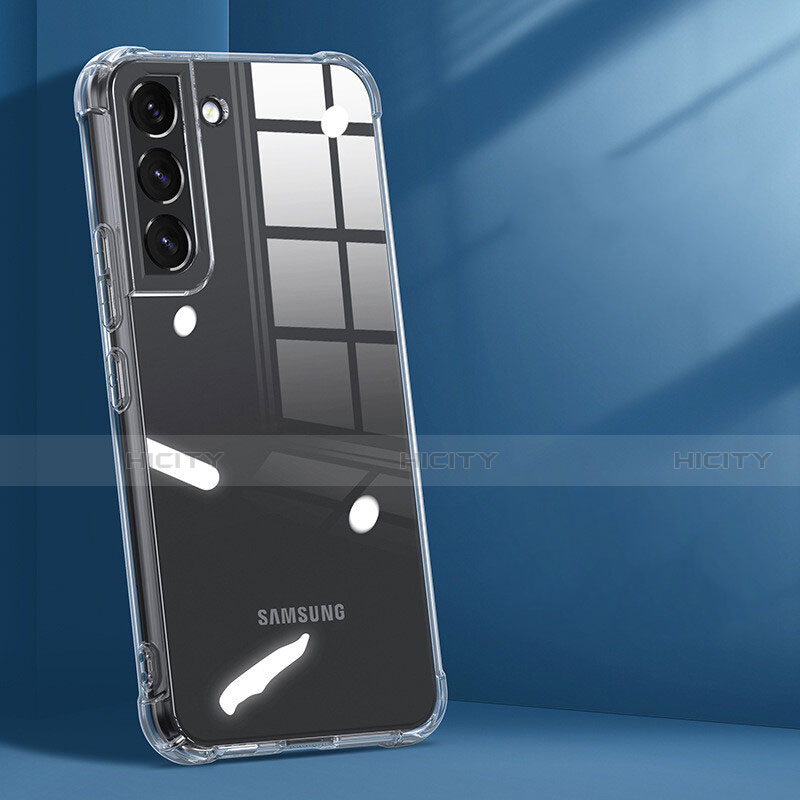 Samsung Galaxy S21 5G用極薄ソフトケース シリコンケース 耐衝撃 全面保護 クリア透明 T15 サムスン クリア