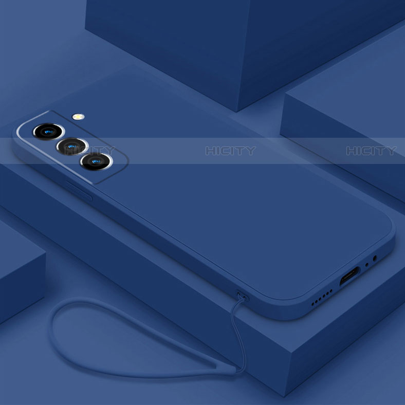 Samsung Galaxy S21 5G用360度 フルカバー極薄ソフトケース シリコンケース 耐衝撃 全面保護 バンパー S02 サムスン ネイビー