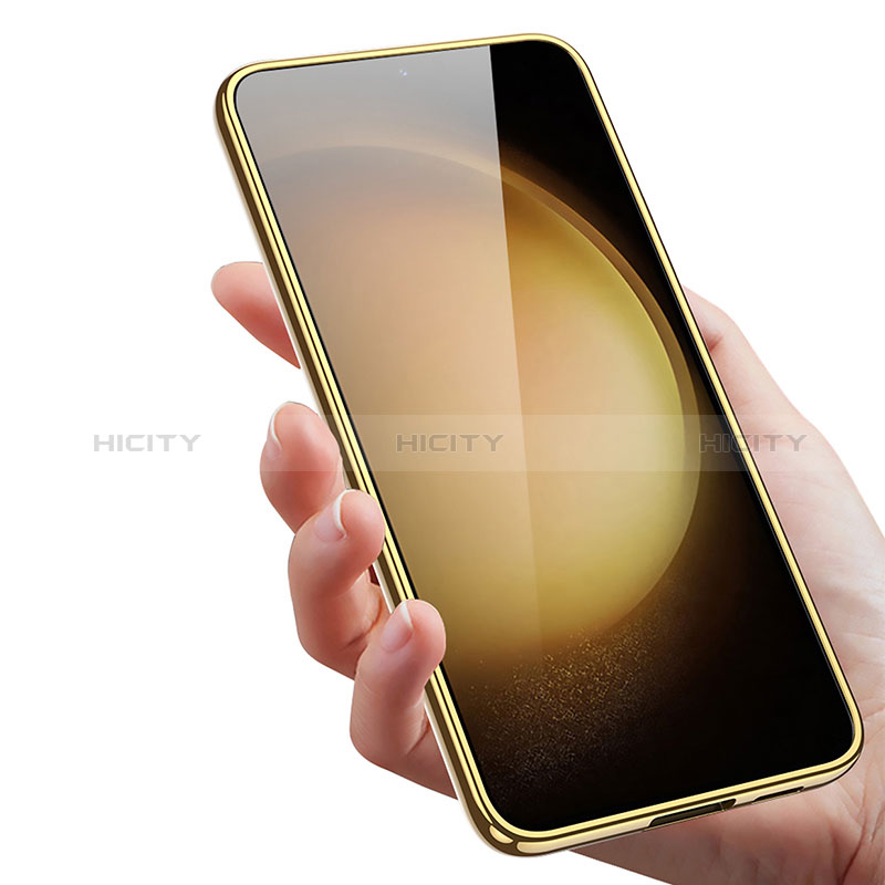 Samsung Galaxy S21 5G用ハイブリットバンパーケース 高級感 手触り良いレザー柄 兼プラスチック AC1 サムスン ブラック