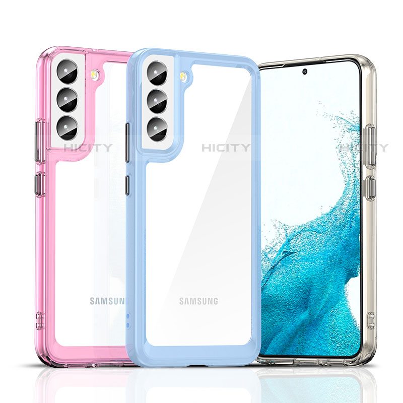 Samsung Galaxy S21 5G用ハイブリットバンパーケース クリア透明 プラスチック カバー M03 サムスン 