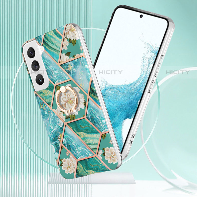 Samsung Galaxy S21 5G用シリコンケース ソフトタッチラバー バタフライ パターン カバー Y14B サムスン 