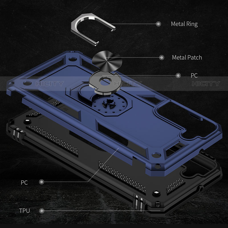Samsung Galaxy S21 5G用ハイブリットバンパーケース プラスチック アンド指輪 マグネット式 T02 サムスン 