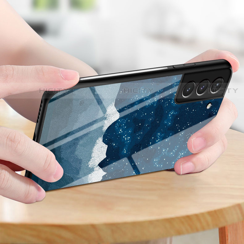 Samsung Galaxy S21 5G用ハイブリットバンパーケース プラスチック 星空 鏡面 カバー サムスン 