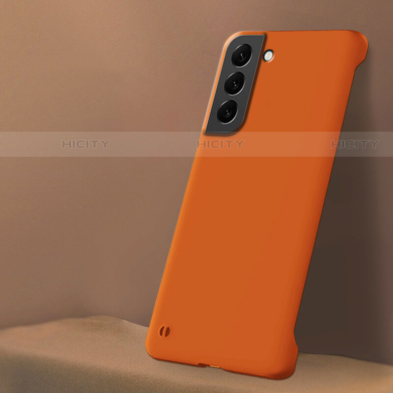 Samsung Galaxy S21 FE 5G用ハードケース プラスチック 質感もマット カバー M04 サムスン オレンジ