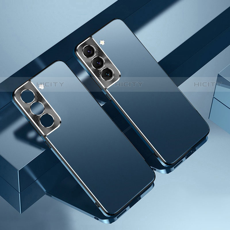 Samsung Galaxy S21 FE 5G用ケース 高級感 手触り良い アルミメタル 製の金属製 カバー サムスン ネイビー