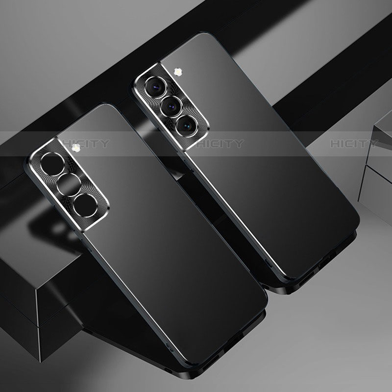 Samsung Galaxy S21 FE 5G用ケース 高級感 手触り良い アルミメタル 製の金属製 カバー サムスン ブラック