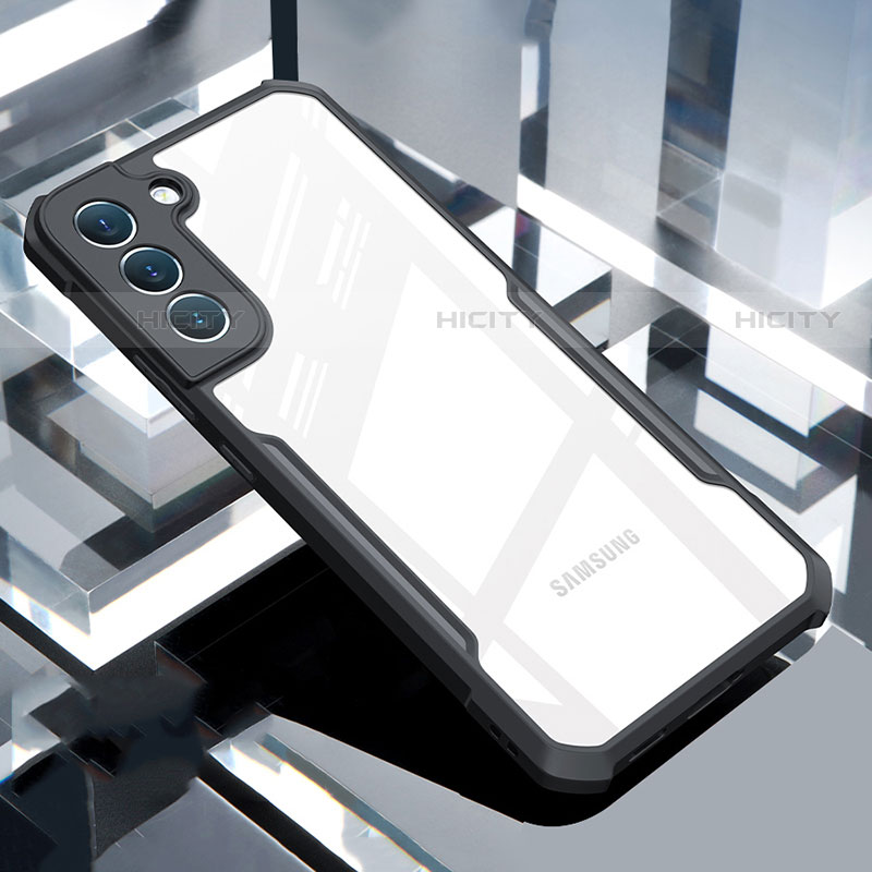 Samsung Galaxy S21 FE 5G用極薄ソフトケース シリコンケース 耐衝撃 全面保護 クリア透明 T05 サムスン ブラック