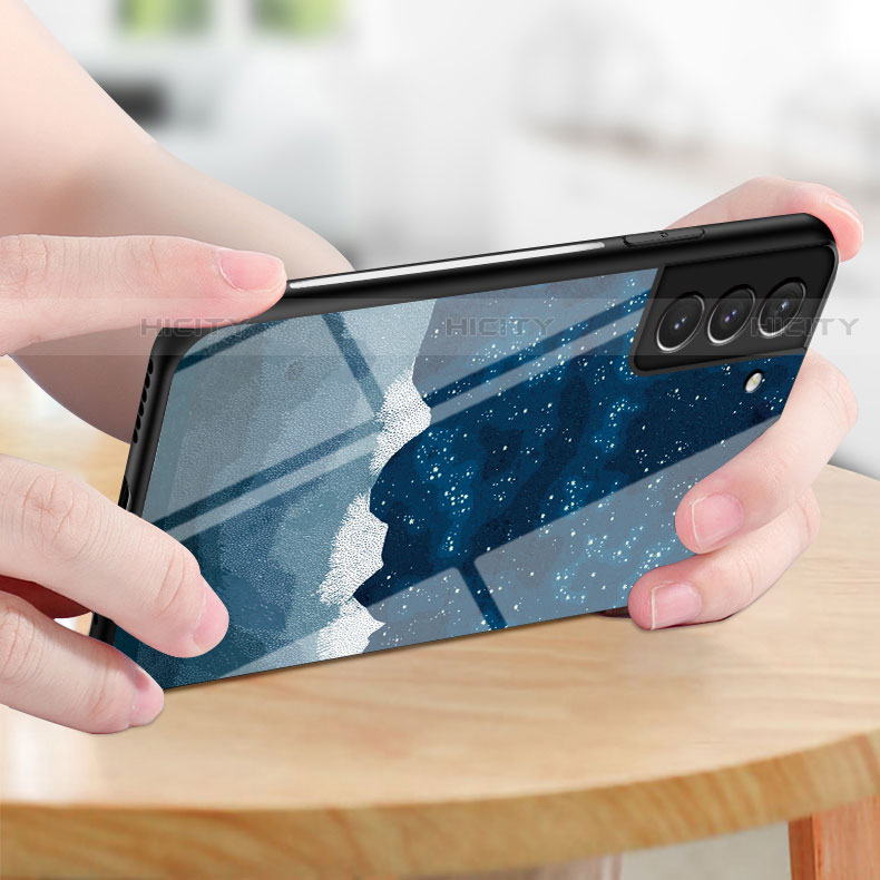 Samsung Galaxy S21 FE 5G用ハイブリットバンパーケース プラスチック 星空 鏡面 カバー サムスン 