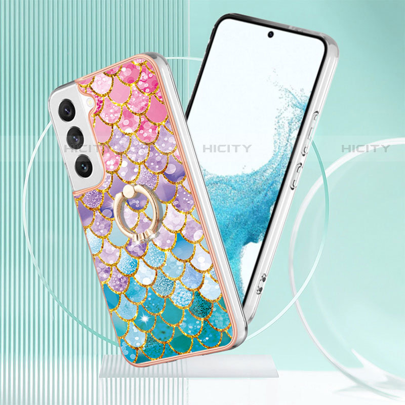 Samsung Galaxy S21 FE 5G用シリコンケース ソフトタッチラバー バタフライ パターン カバー Y15B サムスン 