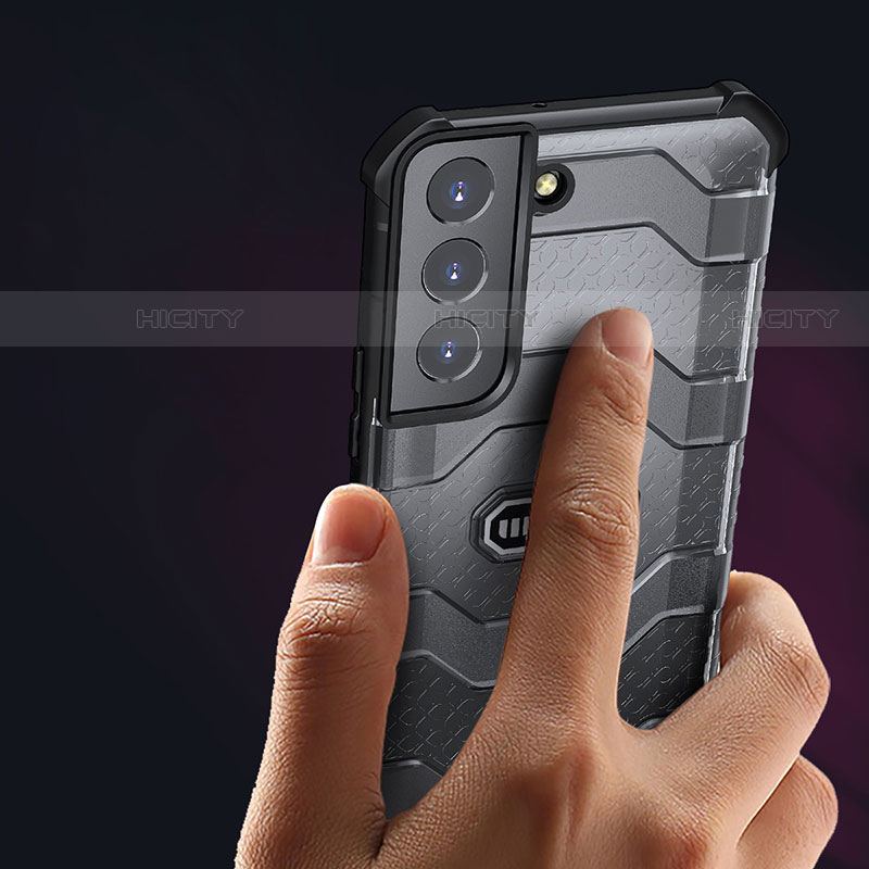 Samsung Galaxy S21 FE 5G用360度 フルカバー ハイブリットバンパーケース クリア透明 プラスチック カバー M05 サムスン 