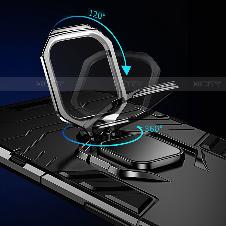 Samsung Galaxy S21 FE 5G用ハイブリットバンパーケース プラスチック アンド指輪 マグネット式 T06 サムスン 