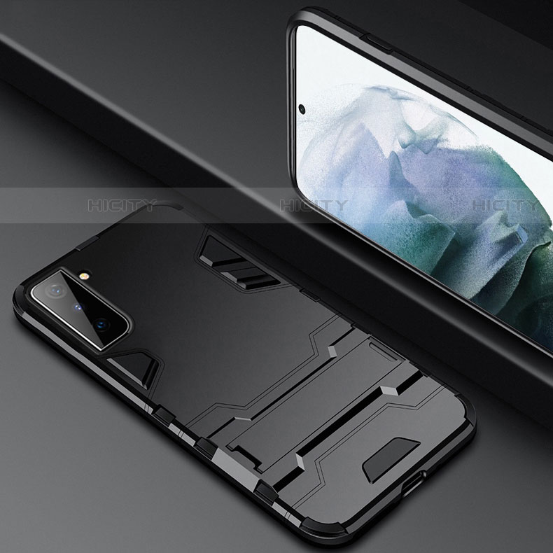 Samsung Galaxy S21 FE 5G用ハイブリットバンパーケース スタンド プラスチック 兼シリコーン カバー A05 サムスン 
