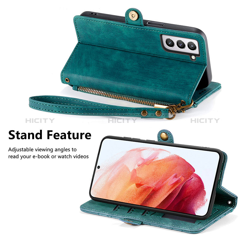 Samsung Galaxy S21 FE 5G用手帳型 レザーケース スタンド カバー S17D サムスン 