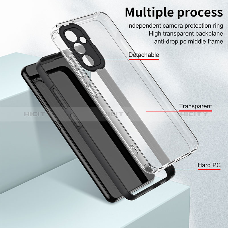 Samsung Galaxy S21 FE 5G用ハイブリットバンパーケース クリア透明 プラスチック 鏡面 カバー H01P サムスン 