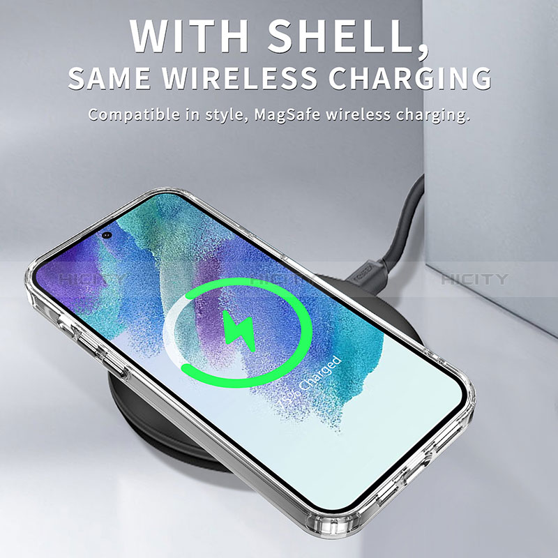 Samsung Galaxy S21 FE 5G用ハイブリットバンパーケース 透明 プラスチック カバー AC1 サムスン 