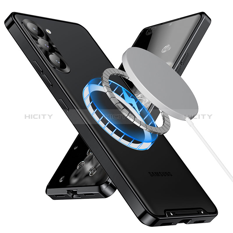 Samsung Galaxy S21 FE 5G用ケース 高級感 手触り良い メタル兼プラスチック バンパー Mag-Safe 磁気 Magnetic LC1 サムスン 