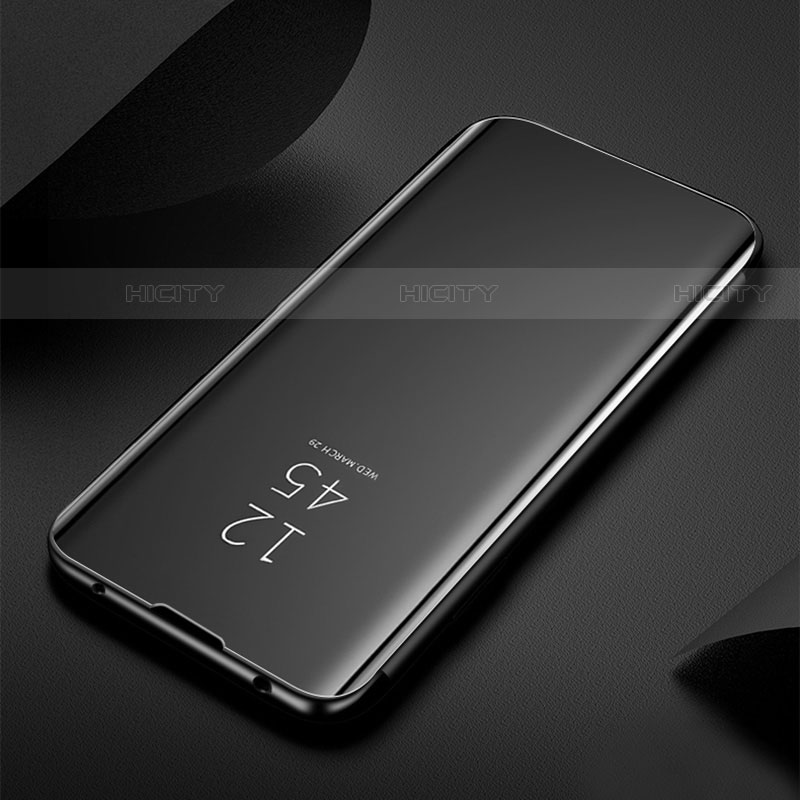 Samsung Galaxy S21 Plus 5G用手帳型 レザーケース スタンド 鏡面 カバー H01 サムスン ブラック
