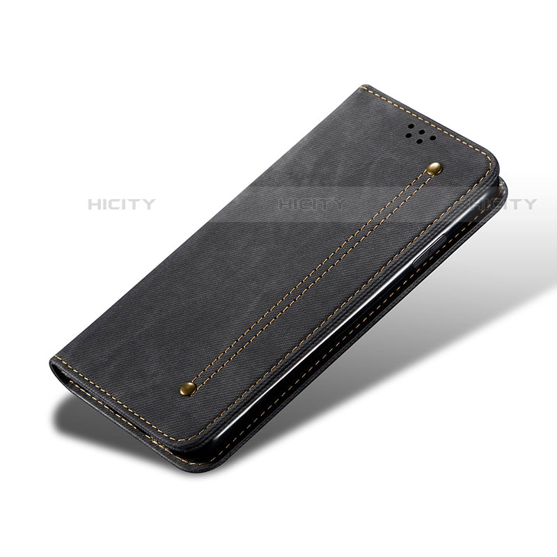 Samsung Galaxy S21 Plus 5G用手帳型 布 スタンド B03S サムスン ブラック