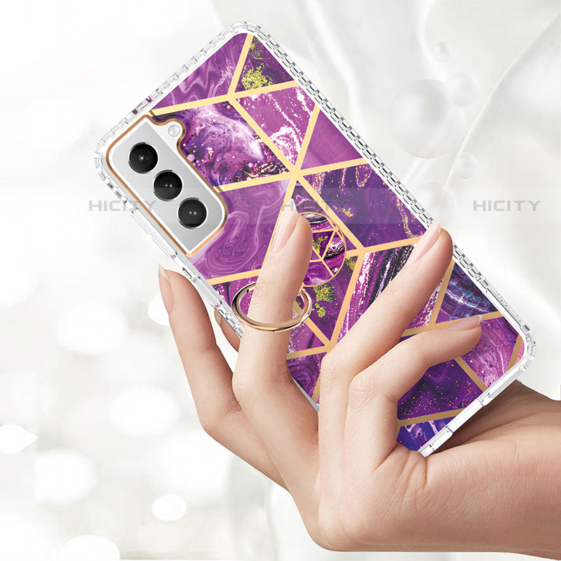 Samsung Galaxy S21 Plus 5G用シリコンケース ソフトタッチラバー バタフライ パターン カバー S02 サムスン 