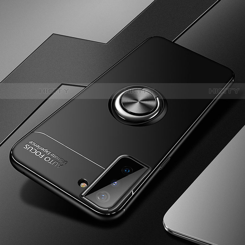 Samsung Galaxy S21 Plus 5G用極薄ソフトケース シリコンケース 耐衝撃 全面保護 アンド指輪 マグネット式 バンパー A01 サムスン 