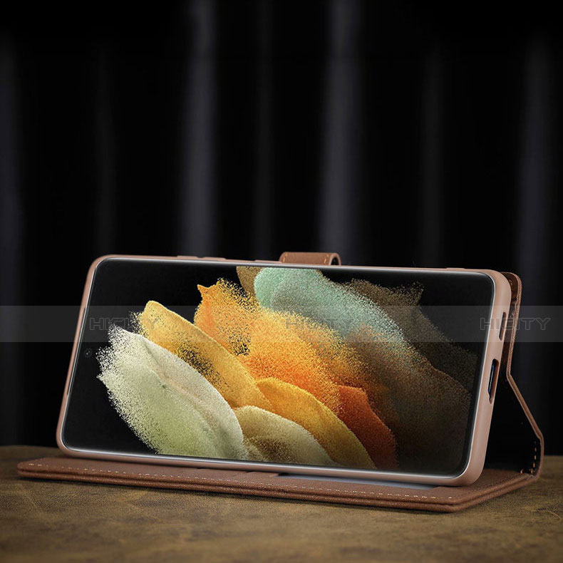 Samsung Galaxy S21 Plus 5G用手帳型 レザーケース スタンド カバー L08 サムスン 