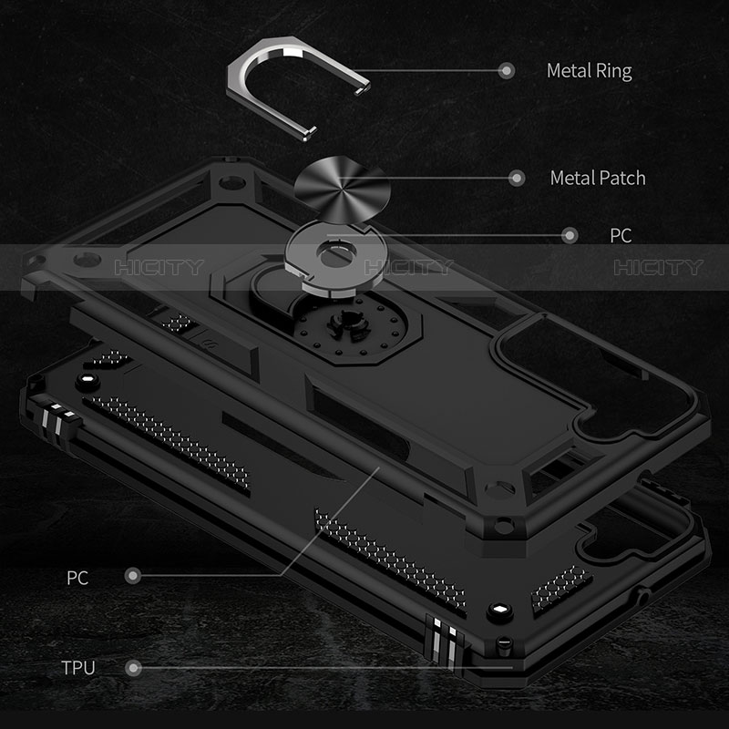 Samsung Galaxy S21 Plus 5G用ハイブリットバンパーケース プラスチック アンド指輪 マグネット式 T03 サムスン 