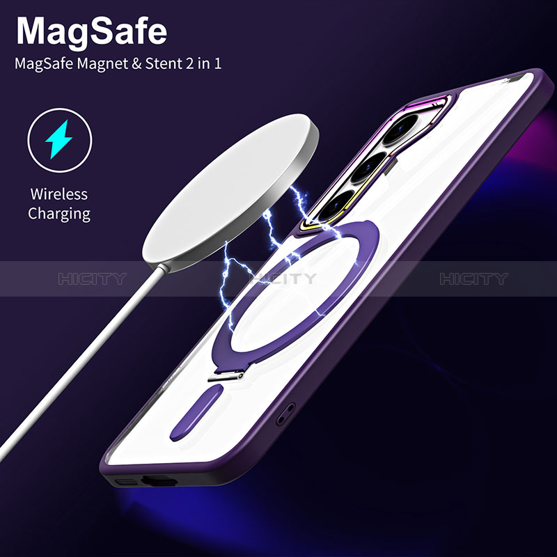 Samsung Galaxy S21 Plus 5G用極薄ソフトケース シリコンケース 耐衝撃 全面保護 クリア透明 カバー Mag-Safe 磁気 Magnetic SD1 サムスン 