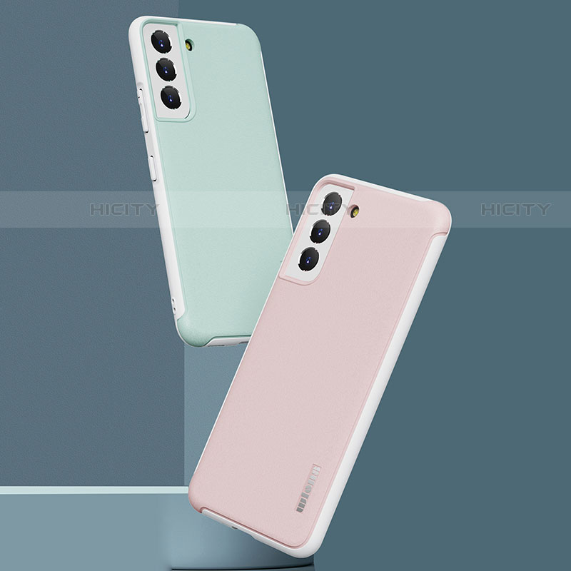 Samsung Galaxy S21 Plus 5G用シリコンケース ソフトタッチラバー レザー柄 カバー S05 サムスン