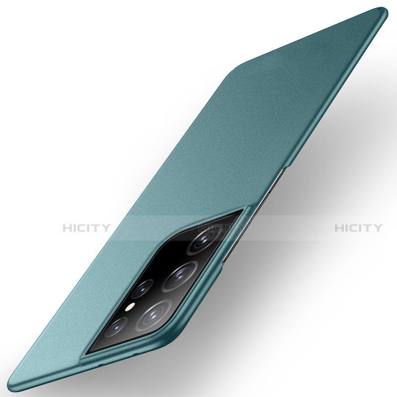 Samsung Galaxy S21 Ultra 5G用ハードケース プラスチック 質感もマット カバー M01 サムスン グリーン