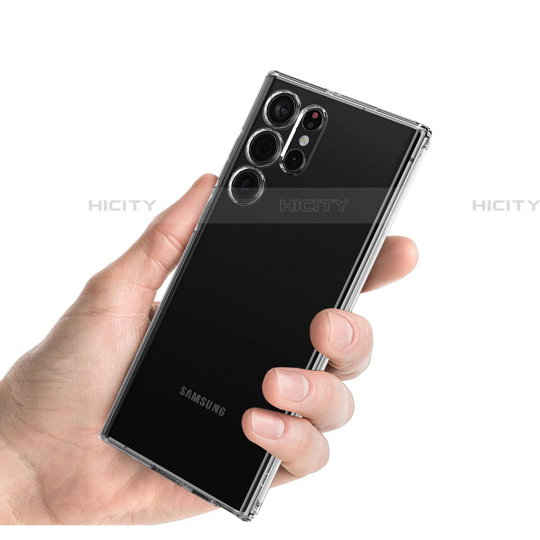 Samsung Galaxy S21 Ultra 5G用極薄ソフトケース シリコンケース 耐衝撃 全面保護 クリア透明 T17 サムスン クリア