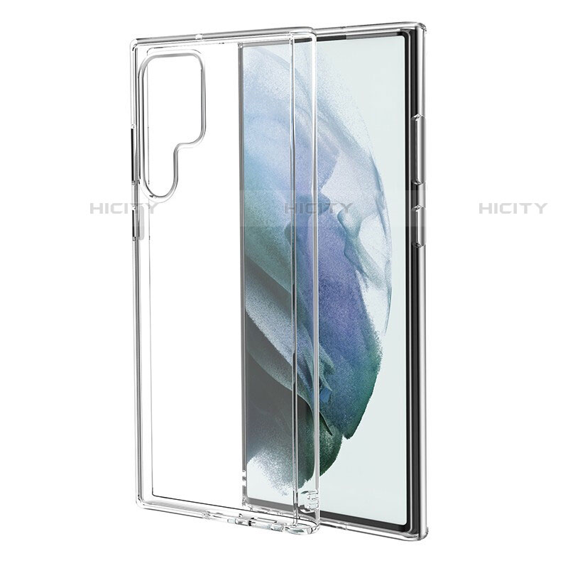 Samsung Galaxy S21 Ultra 5G用極薄ソフトケース シリコンケース 耐衝撃 全面保護 クリア透明 T12 サムスン クリア