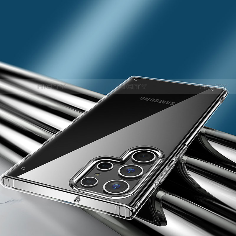 Samsung Galaxy S21 Ultra 5G用極薄ソフトケース シリコンケース 耐衝撃 全面保護 クリア透明 T08 サムスン クリア