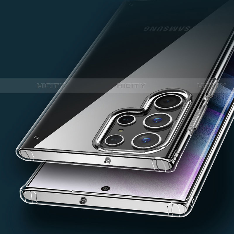 Samsung Galaxy S21 Ultra 5G用極薄ソフトケース シリコンケース 耐衝撃 全面保護 クリア透明 T08 サムスン クリア