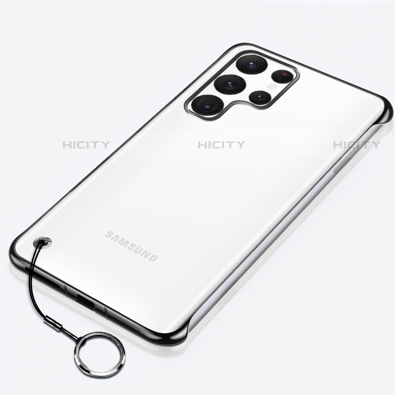 Samsung Galaxy S21 Ultra 5G用ハードカバー クリスタル クリア透明 H02 サムスン ブラック