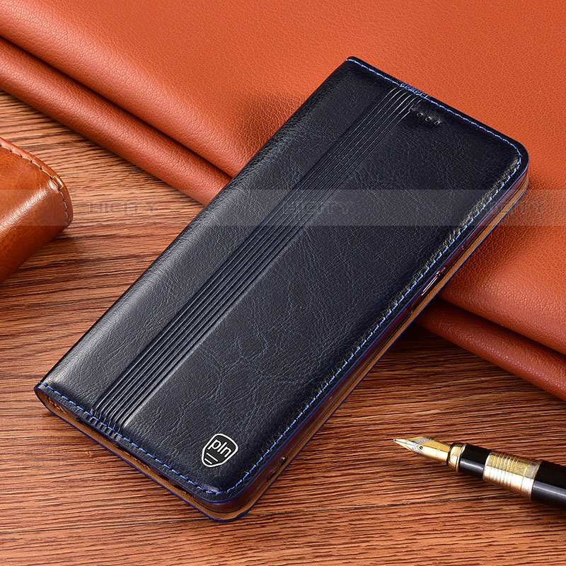 Samsung Galaxy S21 Ultra 5G用手帳型 レザーケース スタンド カバー H06P サムスン ネイビー