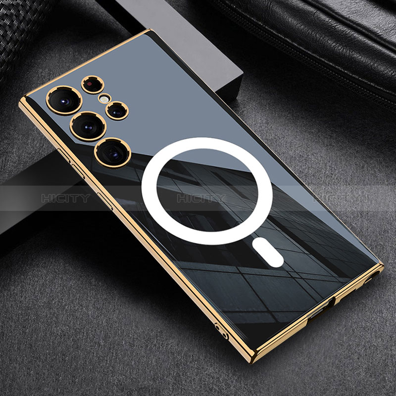 Samsung Galaxy S21 Ultra 5G用極薄ソフトケース シリコンケース 耐衝撃 全面保護 Mag-Safe 磁気 Magnetic AC1 サムスン ブラック