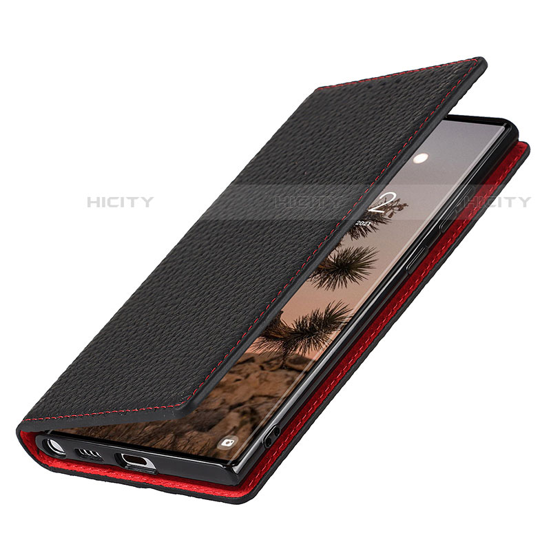 Samsung Galaxy S21 Ultra 5G用手帳型 レザーケース スタンド カバー D01T サムスン 