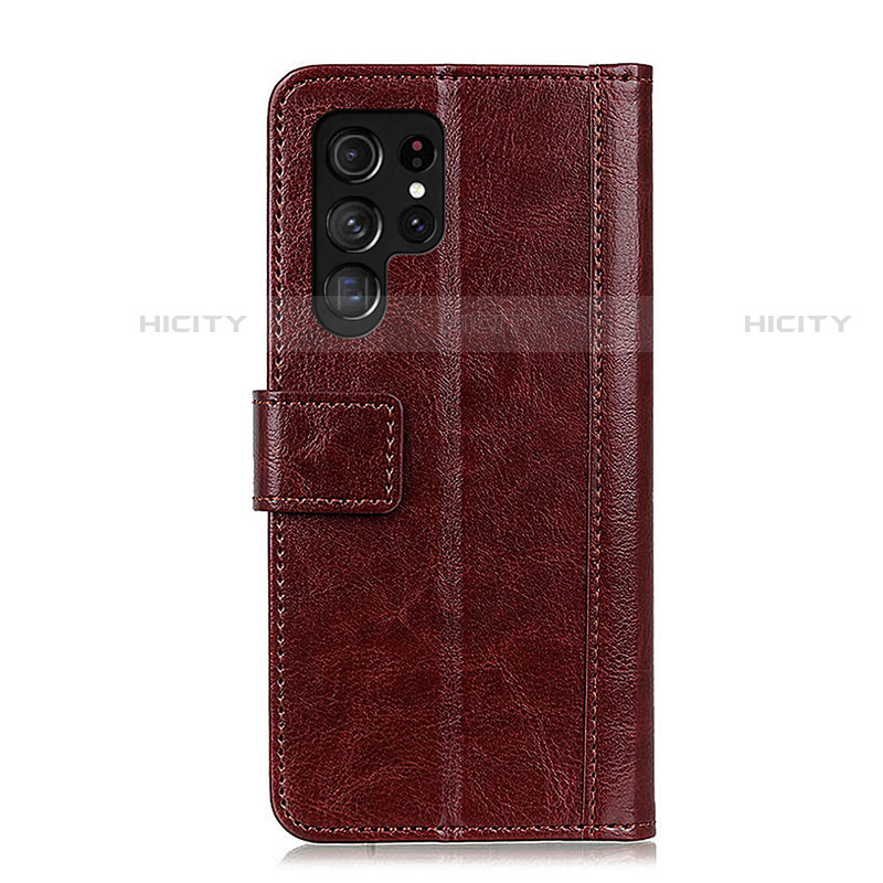 Samsung Galaxy S21 Ultra 5G用手帳型 レザーケース スタンド カバー M19L サムスン 