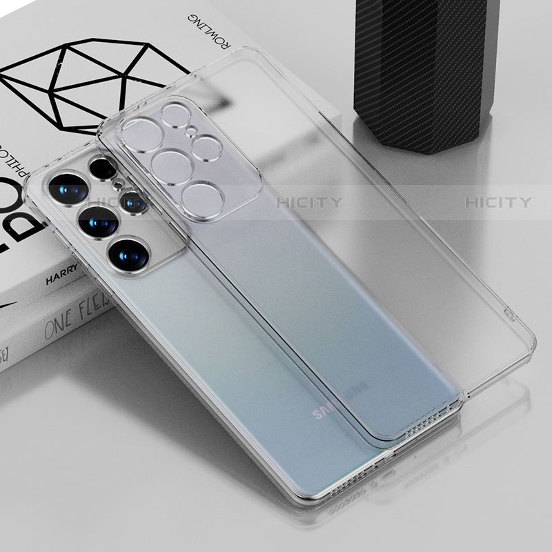 Samsung Galaxy S21 Ultra 5G用極薄ソフトケース シリコンケース 耐衝撃 全面保護 透明 C02 サムスン 