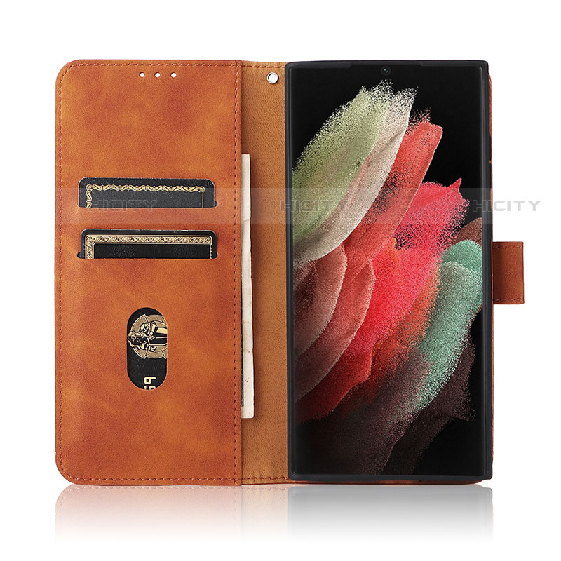 Samsung Galaxy S21 Ultra 5G用手帳型 レザーケース スタンド カバー L04Z サムスン 