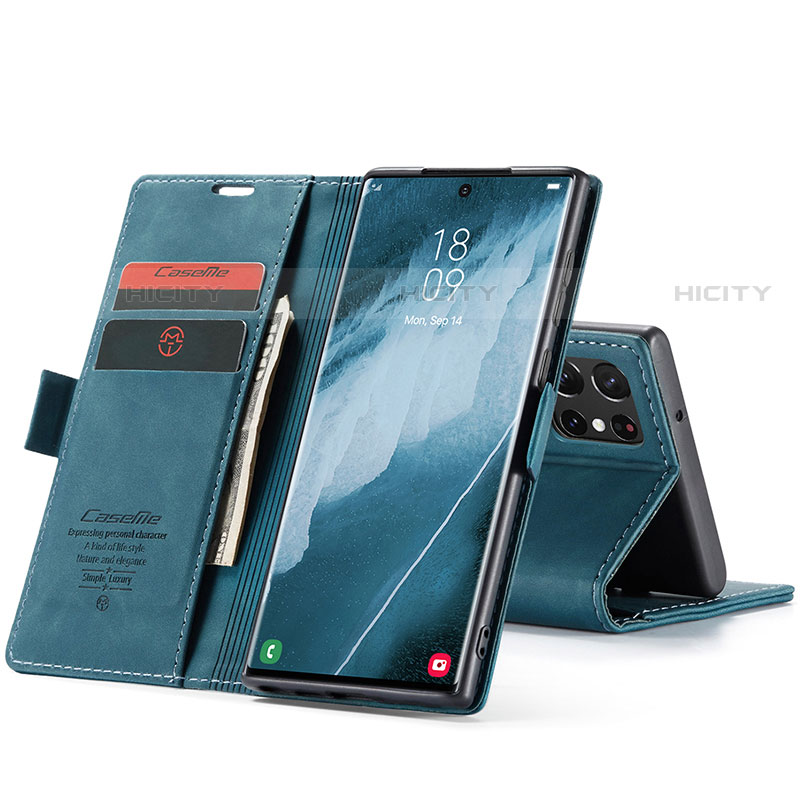 Samsung Galaxy S21 Ultra 5G用手帳型 レザーケース スタンド カバー C03S サムスン 
