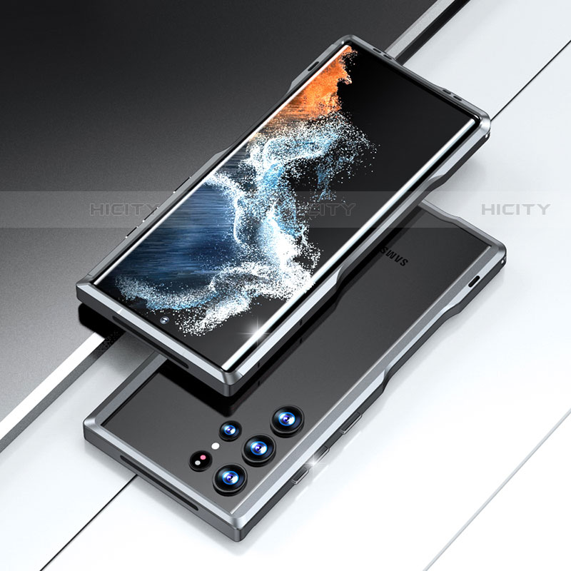 Samsung Galaxy S21 Ultra 5G用ケース 高級感 手触り良い アルミメタル 製の金属製 バンパー カバー A02 サムスン 
