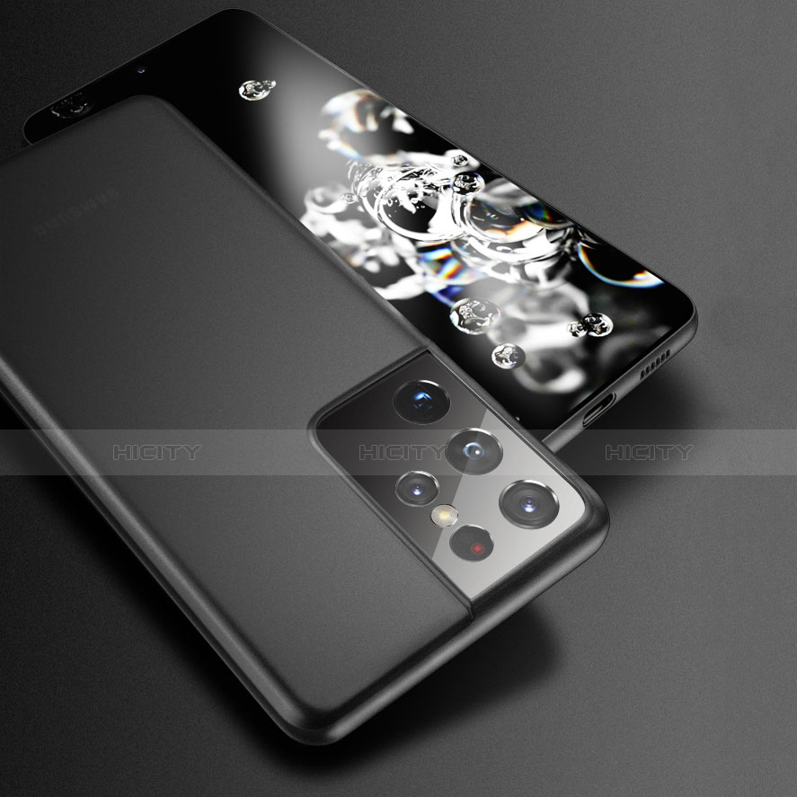 Samsung Galaxy S21 Ultra 5G用極薄ケース クリア透明 プラスチック 質感もマットU01 サムスン 