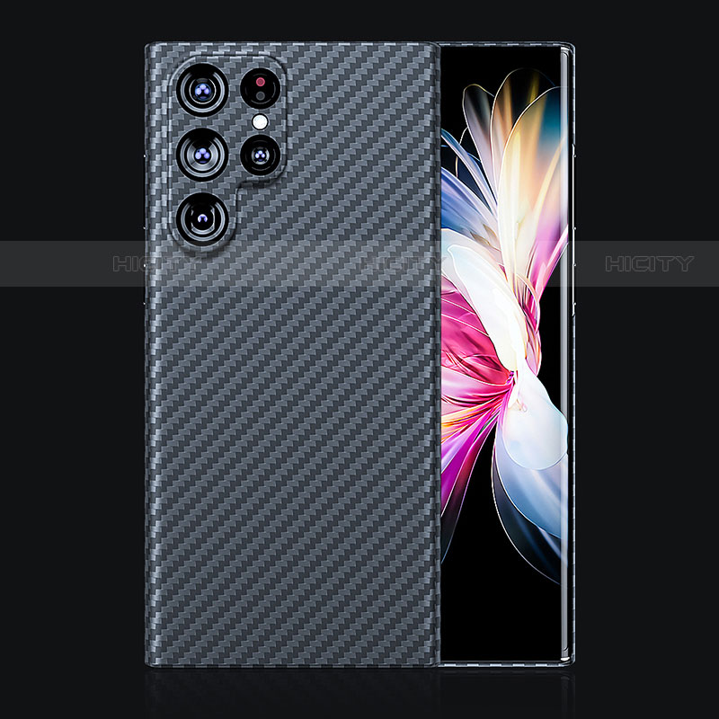 Samsung Galaxy S21 Ultra 5G用炭素繊維ケース ソフトタッチラバー ツイル カバー T02 サムスン 