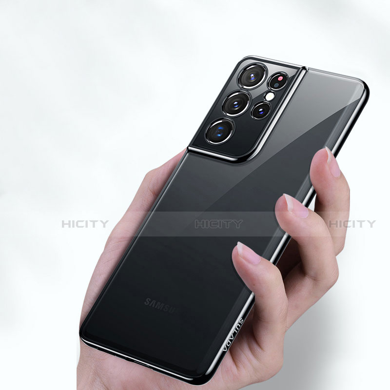 Samsung Galaxy S21 Ultra 5G用極薄ソフトケース シリコンケース 耐衝撃 全面保護 クリア透明 H02 サムスン 