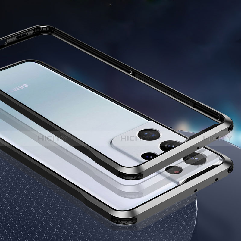 Samsung Galaxy S21 Ultra 5G用ケース 高級感 手触り良い アルミメタル 製の金属製 バンパー カバー サムスン 