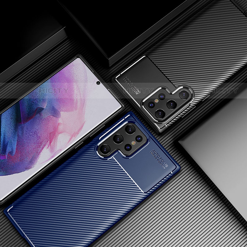 Samsung Galaxy S21 Ultra 5G用シリコンケース ソフトタッチラバー ツイル カバー S01 サムスン 