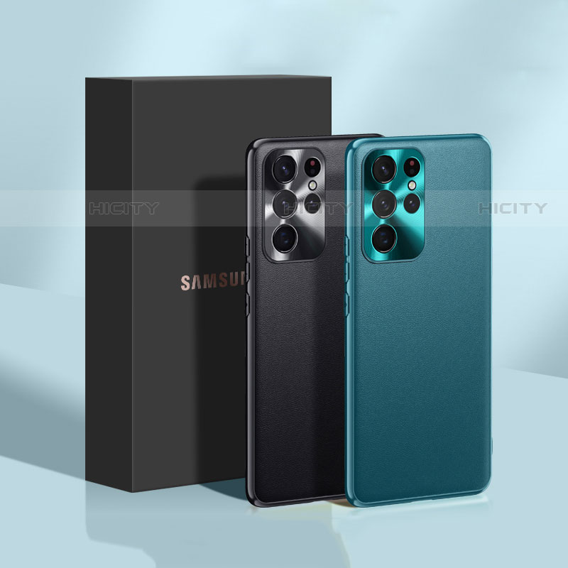 Samsung Galaxy S21 Ultra 5G用ケース 高級感 手触り良いレザー柄 S03 サムスン 