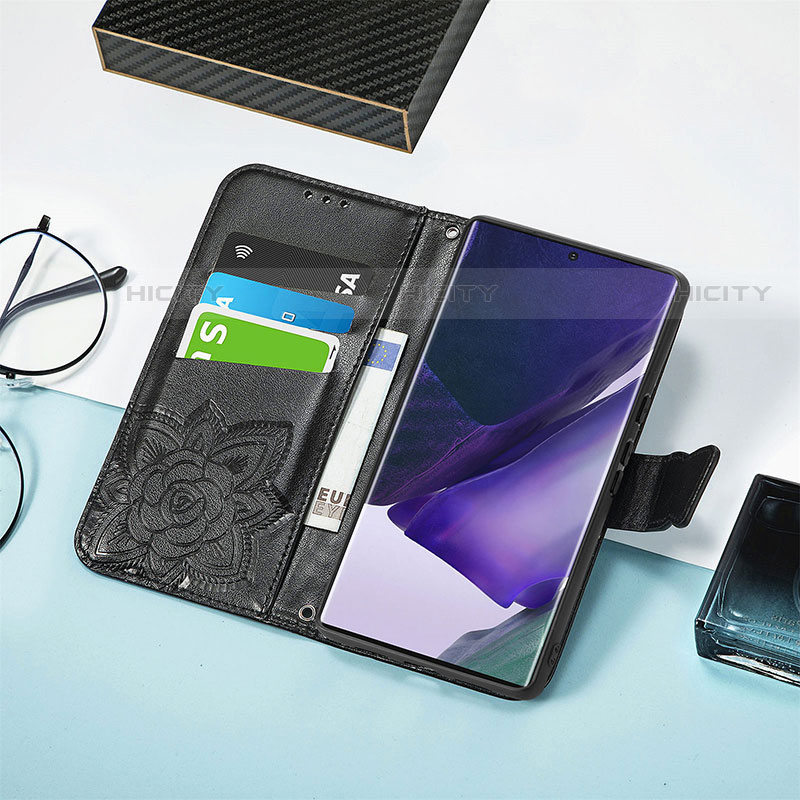 Samsung Galaxy S21 Ultra 5G用手帳型 レザーケース スタンド バタフライ 蝶 カバー サムスン 