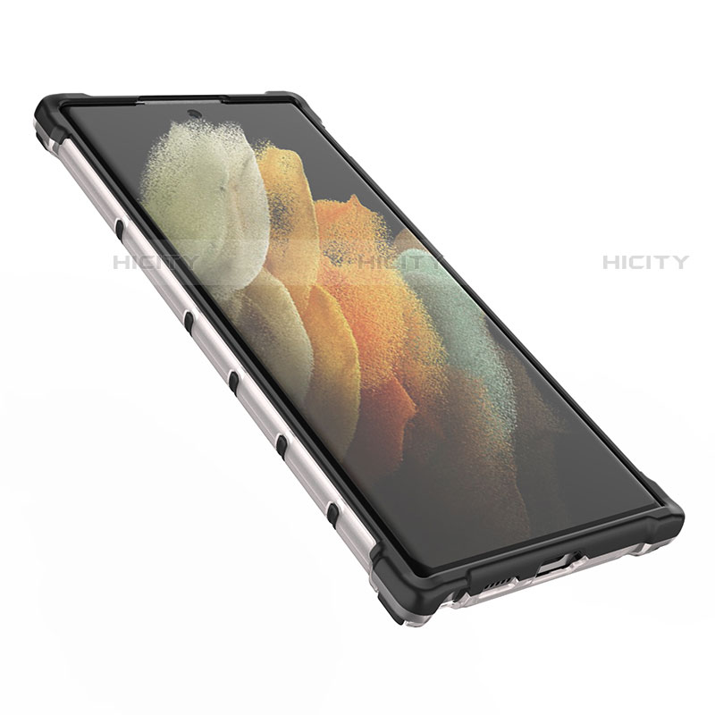 Samsung Galaxy S21 Ultra 5G用360度 フルカバー極薄ソフトケース シリコンケース 耐衝撃 全面保護 バンパー S04 サムスン 